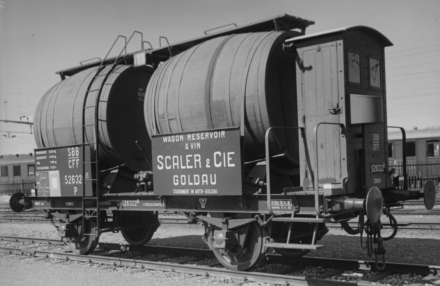AP4021-001-3 Wine (bi-Foudre) Wagon "Scaler & Cie Goldau" - SBB/CFF - II Era