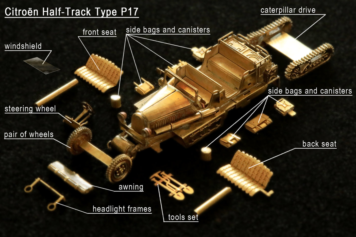 AP5008-01 Citroen Kegresse Half-tracked Type P17