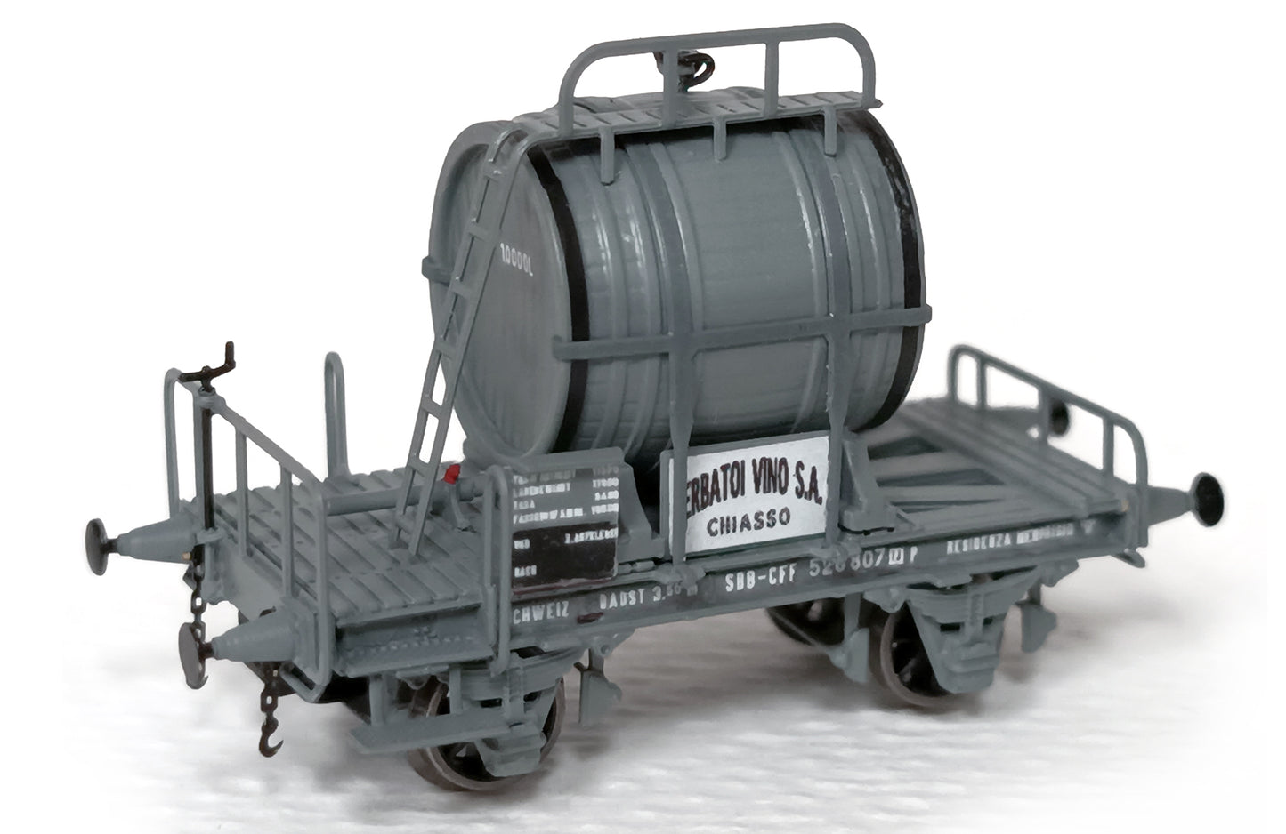 Set07 Deux Wagons à Vin (Foudre) "Serbatoi Vino SA" - SBB/CFF - Epoque II