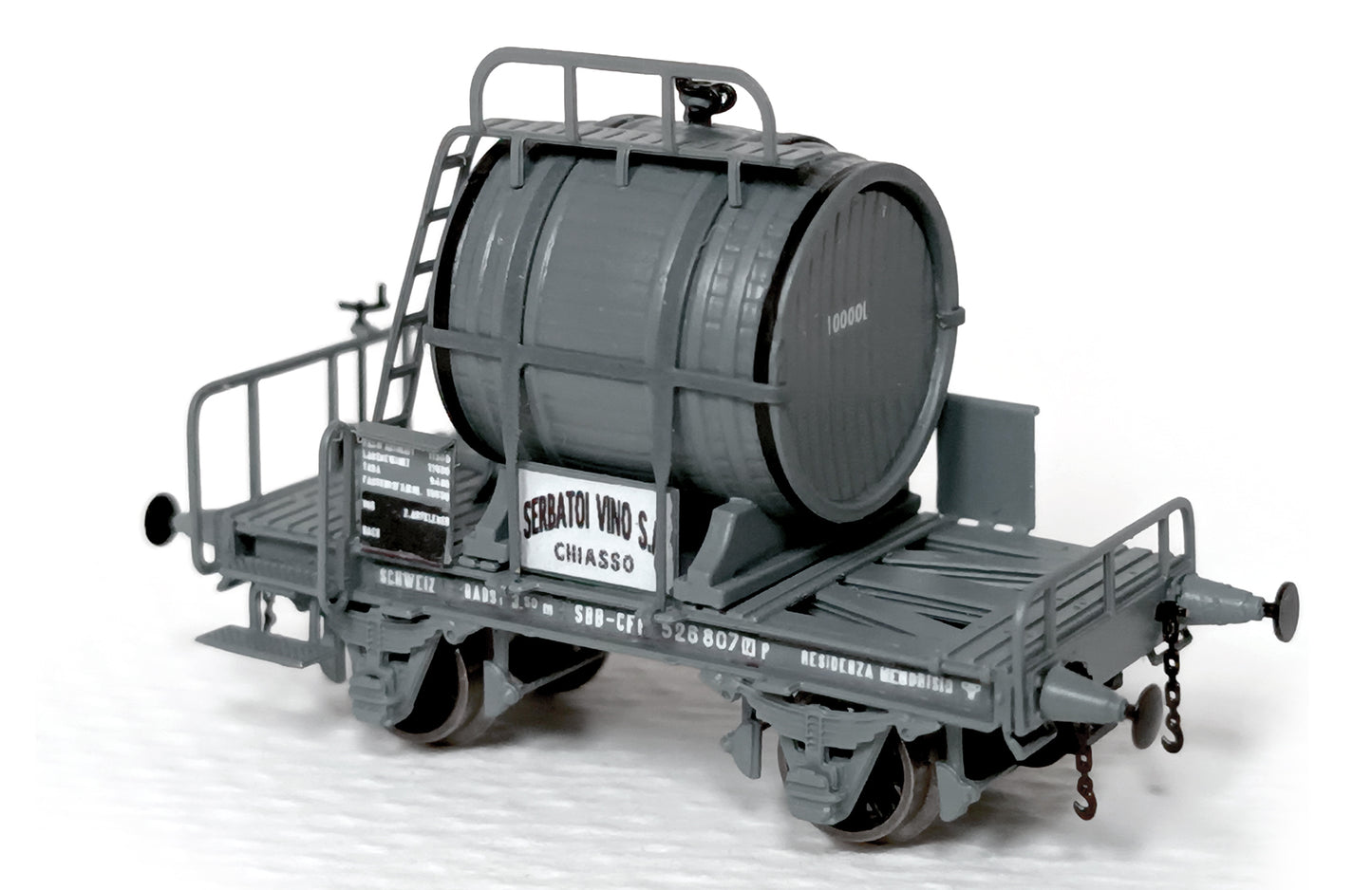Set07 Deux Wagons à Vin (Foudre) "Serbatoi Vino SA" - SBB/CFF - Epoque II