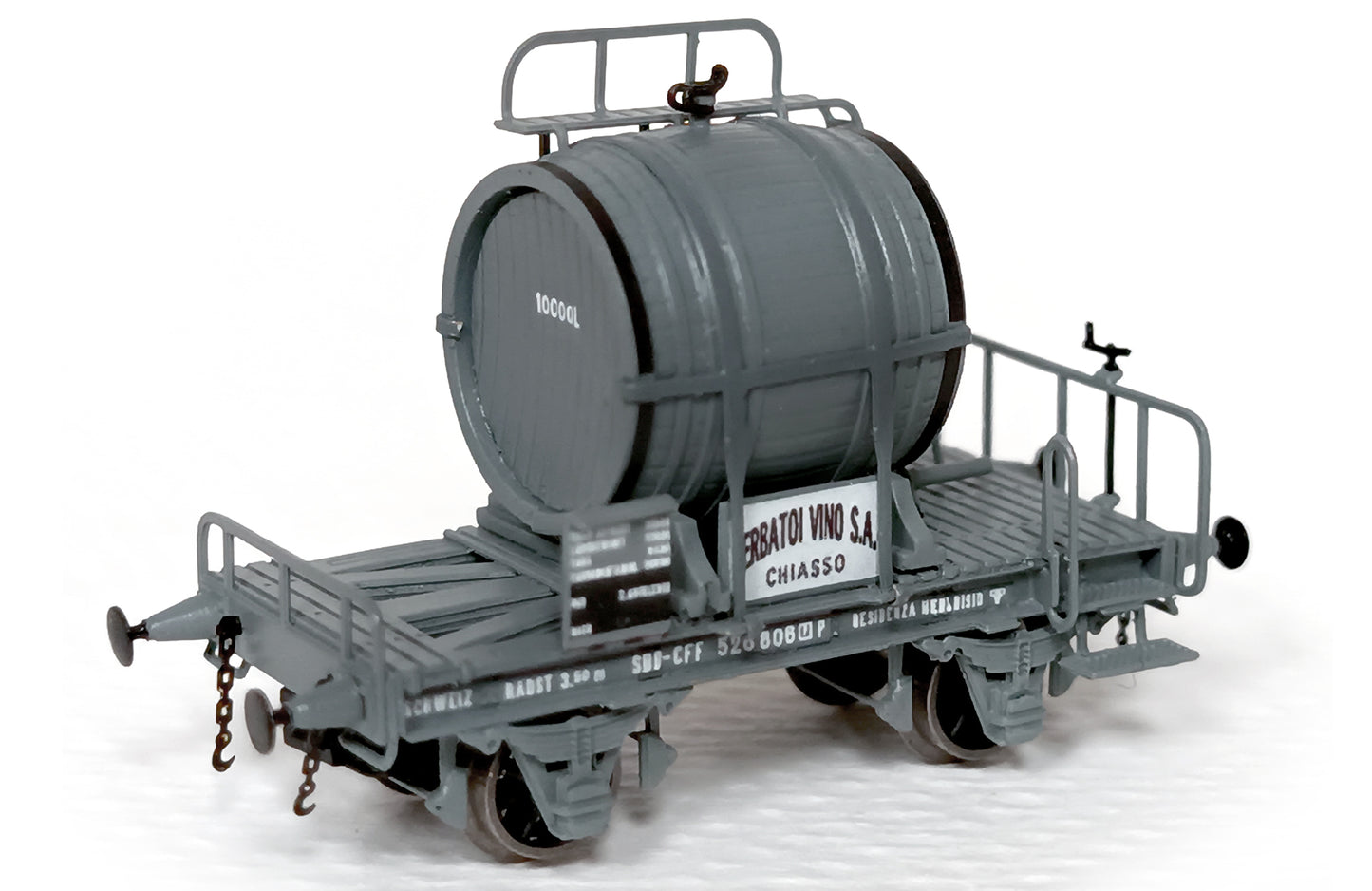 Set07 Deux Wagons à Vin (Foudre) "Serbatoi Vino SA" - SBB/CFF - Epoque II