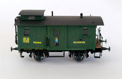 AP4030-01 Freight train escort wagen (Begleitwagen)  handcrafted in brass K.Bay.Sts.B. - I Era