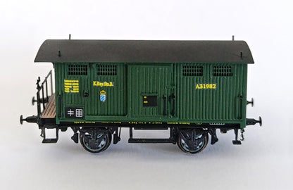 AP4032-01  Freight wagon for goods and livestock handcrafted in brass K.Bay.Sts.B. - I Era
