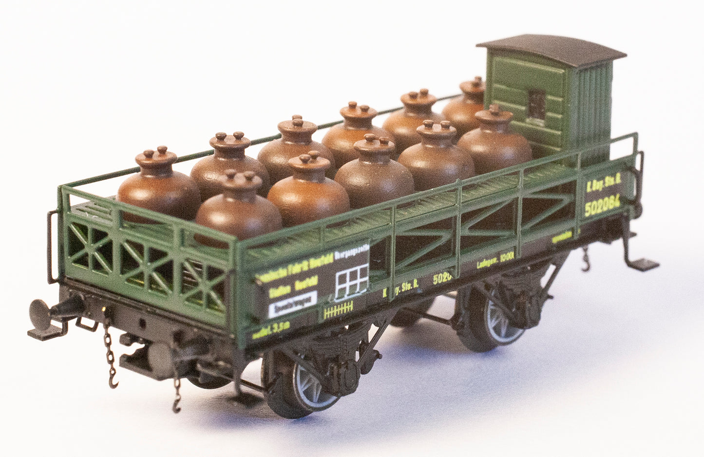 .AP4026-1 Acid transport wagon handcrafted in brass with 11 plastic amphoras K.Bay.Sts.B. - I Era