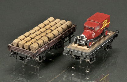 SET06 Wagons à deux plates-formes - ETAT et AL - Epoque II